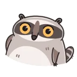😅 guaxinim, animal, fofo, adesivo, desenho animado telegram sticker