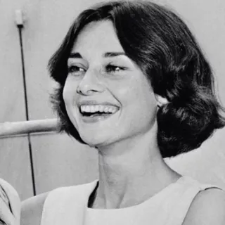 ➿ Audrey Hepburn atriz, celebridade, retrato, preto e branco, clássico, estrela de cinema telegram sticker