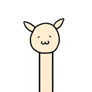 ⚪️ Alpaga, Lama, Dessin animé, Animal, Mignon whatsapp sticker