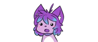 😮 可愛い, アニメ, 動物, キツネ, びっくり, キャラクター telegram sticker