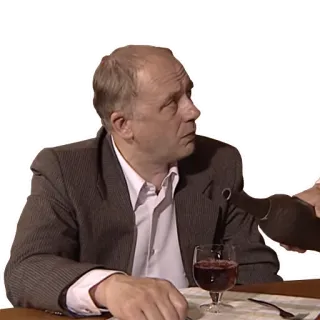 😒 wijn, drinken, man, diner telegram sticker