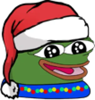 😁 Pepe the Frog Pepe, Frog, Christmas, Santa, Meme, FeelsGoodMan whatsapp sticker