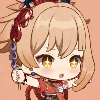 🤩 Yoimiya Genshin Impact Anime, Dibujos animados, Chibi, Yoimiya, Genshin Impact telegram sticker