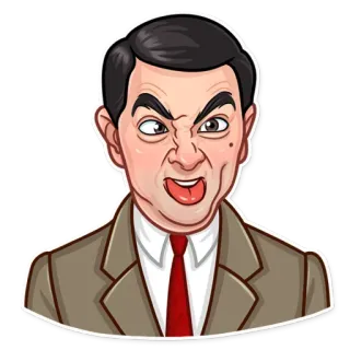 🤪 Mr. Bean Mr.ビーン, アニメ, コメディ, 面白い, ポートレート telegram sticker