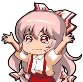✨ アニメ, 泣く, 悲しい, ちび, 涙, 可愛い whatsapp sticker