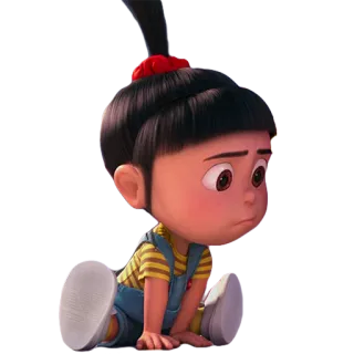 😒 Agnes Despicable Me dessin animé, animation, personnage, enfant, fille, film telegram sticker