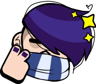 ✌ アニメ, ジェスチャー, キャラクター telegram sticker