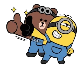🐻 Minion, Braunbär, Cartoon, Freundschaft, süß telegram sticker