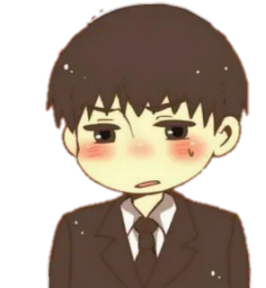 😨 Anime, Manga, Chibi, Erröten, Anzug, Verlegen, Süß telegram sticker
