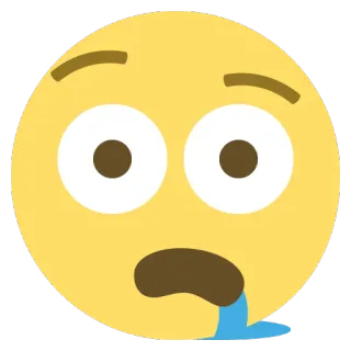 🤔 Emoji, Gesicht, Traurig, Sabbern whatsapp sticker
