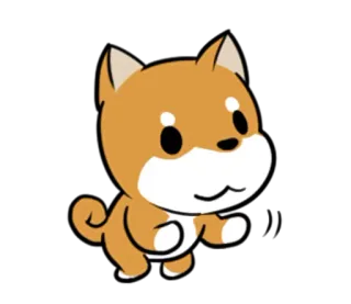 🐶 Hund, Shiba Inu, Haustier, süß, Cartoon whatsapp sticker