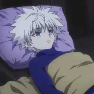 🛌 Killua Zoldyck Hunter x Hunter Anime, Junge, Schlaf, Süß, Charakter telegram sticker