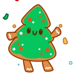 🎄 giáng sinh, cây, bánh quy, dễ thương, kawaii, bánh gừng, lễ hội, kỳ nghỉ telegram sticker