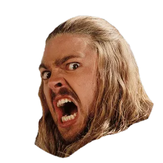 😮 화난, 얼굴, 비명, 표정 telegram sticker
