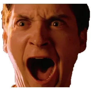 😡 criant, en colère, choqué, expression du visage, homme telegram sticker