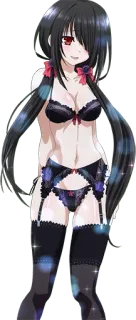😏 Anime, Garota, Roupa íntima, Lingerie, Liga, Meias telegram sticker