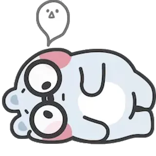🙁 cartoon, character, sticker, animal, cute, illustration whatsapp sticker