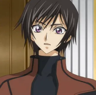 🥀 Suzaku Kururugi Code Geass 애니메이션, 캐릭터, 진지한, 남성 telegram sticker