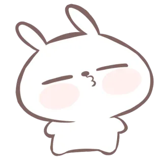 😚 coelho, fofo, adesivo, animal telegram sticker