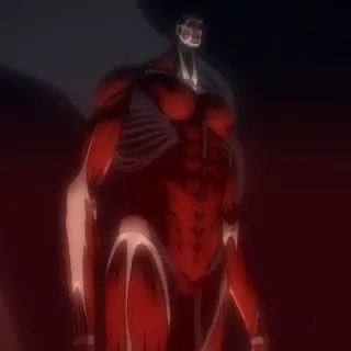🌫 Colossal Titan Attack on Titan l'attaque des titans, titan colossal, animé, manga, titan, monstre whatsapp sticker
