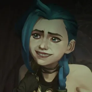 🕳 Jinx Arcane Arcane, Jinx, League of Legends, Cartoni animati, Animato telegram sticker