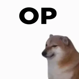 🎭 OP 도지, 밈, 인터넷 밈, 개 telegram sticker