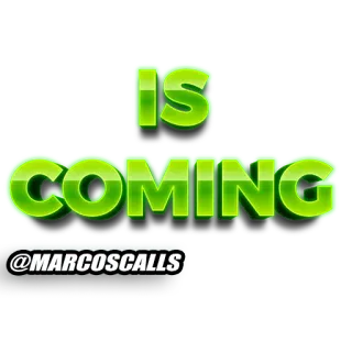 😅 IS COMING
@MARCOSCSALLS text, green, social media, username, meme telegram sticker