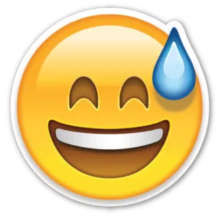 😅 Emoji, Felice, Sudore, Smiley, Faccia, Nervoso, Espressione telegram sticker