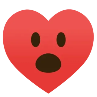 🌟 heart, emoji, shocked, red, emotion telegram sticker