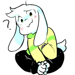 ❓ Asriel Undertale cabra, monstruo, videojuego, mono, anime, videojuego telegram sticker