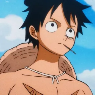 🏴‍☠️ Luffy One Piece anime, one piece, luffy, cartoon, pirate telegram sticker
