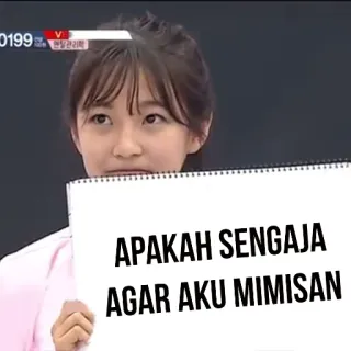 💭 APAKAH SENGAJA
AGAR AKU MIMISAN wanita, tanda, ekspresi, potret telegram sticker
