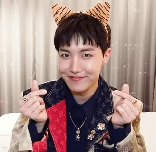 ❤️ personne, portrait, célébrité, oreilles de tigre, kpop, asiatique, homme telegram sticker
