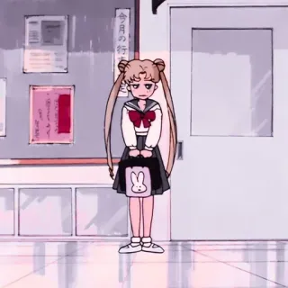 🙂 Sailor Moon 今月の行 anime, schoolgirl, sailor uniform, cartoon, japanese anime telegram sticker