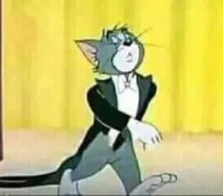 🚶‍♂️ Tom Cat Tom and Jerry cat, cartoon, tuxedo, animated telegram sticker