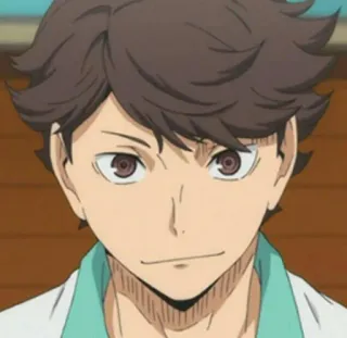 🍃 Oikawa Tooru Haikyuu!! Anime, Haikyuu, Oikawa, Oikawa Tooru, Volleyball, Personnage telegram sticker
