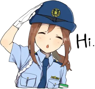 Police Girlfriend ENG :: @line_stickers telegram stickers