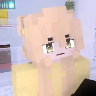 😕 minecraft, personaggio, carino, giallo telegram sticker