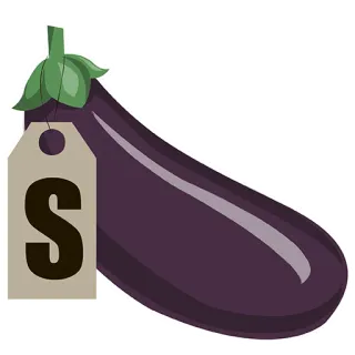 🙈 S มะเขือ, ผัก, s, อาหาร, สติกเกอร์ telegram sticker