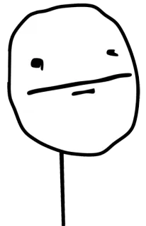 😐 Мем, Интернет-мем, Rage comic, Троллфейс, Смешно, Комикс, Выражение telegram sticker