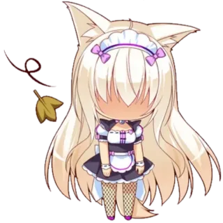 😶 Anime, Maid, Neko, Kawaii, Ragazza gatto telegram sticker