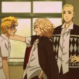 🧀 Tokyo Revengers Anime, Tokyo Revengers, Manjiro Sano, Ken Ryuguji, Takemichi Hanagaki telegram sticker