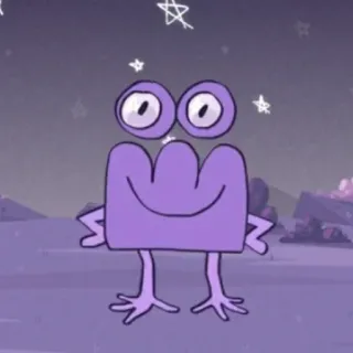 ✨ desenho animado, roxo, monstro, estrela, personagem whatsapp sticker