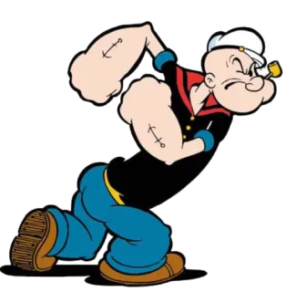 😏 Popeye การ์ตูน, กะลาสี, อนิเมชั่น, ตัวละคร telegram sticker