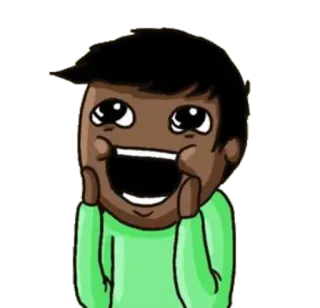 😄 dibujo animado, persona, sonriendo, feliz, lindo whatsapp sticker