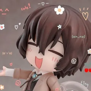😊 cute! fofo, anime, mangá, personagem, flor, corações, kawaii whatsapp sticker
