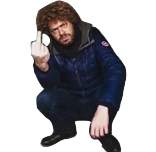 🖕 doigt d'honneur, geste obscène, homme, adulte whatsapp sticker