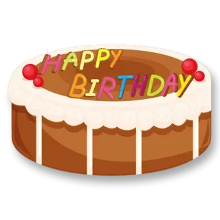 🎂 Happy Birthday gâteau, anniversaire, fête, dessert, sucré whatsapp sticker