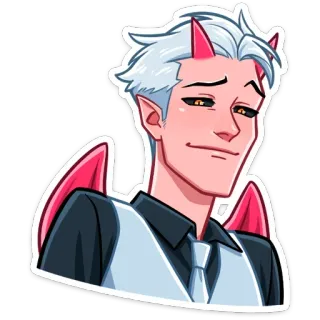 😐 démon, dessin animé, ailes, cornes, personnage, illustration whatsapp sticker