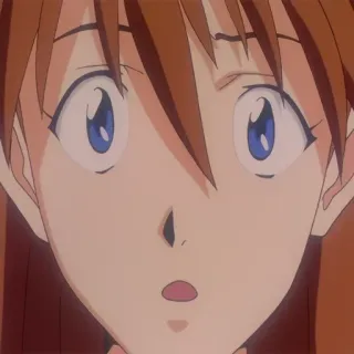 😯 Asuka Langley Neon Genesis Evangelion anime, character, animation, evangelion, asuka telegram sticker